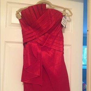 Red Strapless Mini Dress